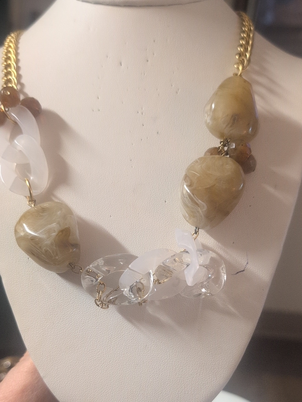 Authentic Jackie Brazil " Vesubio" Resin Statement Necklace